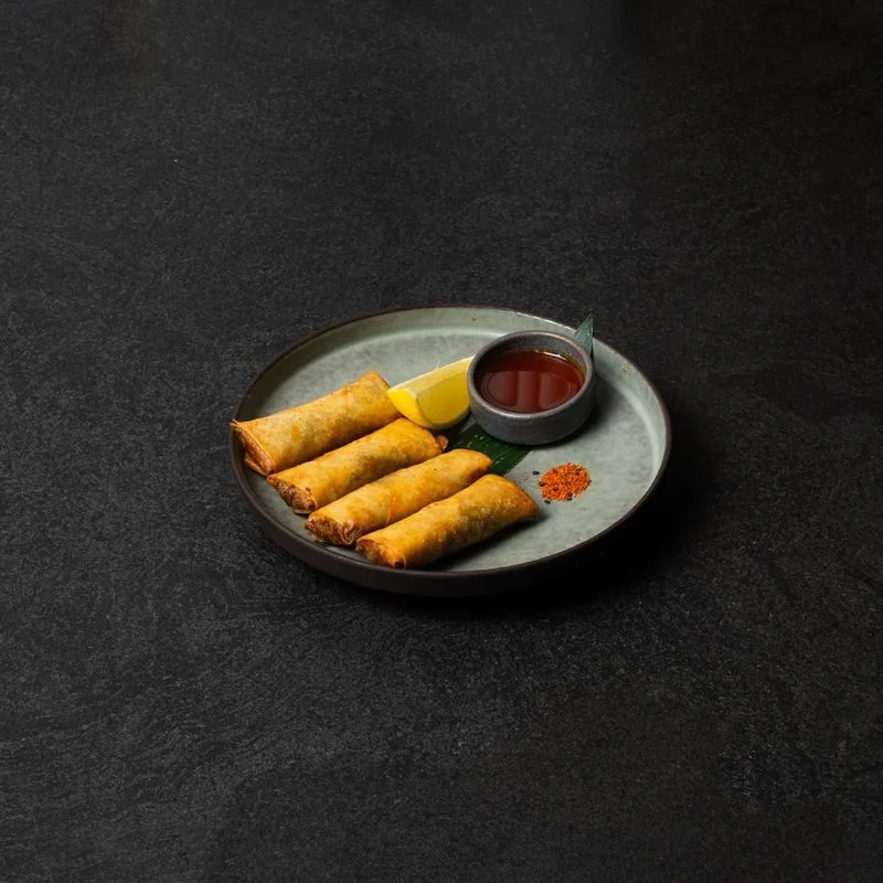 Spring rolls away from the appetizer station